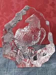 Weißkopfseeadler Matten Jonasson Kristall Briefbeschwerer 3D geformt klar Vogel selten - Bild 1 von 13