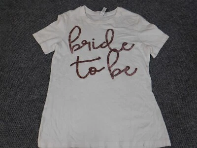 Camisa Bride to be Mujer Pequeña Blanco Gráfico Foto 1 de 4