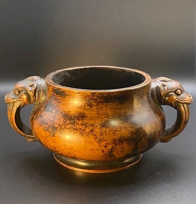 Chinese Antique Bronze Beast Incense Burner Ming Dynasty XUAN DE Mark - Image 1 of 4