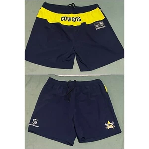 North Queensland Cowboys NRL Shorts Mens Performance Shorts Supporter LARGE NWOT - Picture 1 of 6