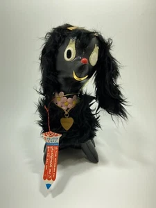 Vintage Pudel Plüsch Holiday Fair Stofftier Sägemehl Satin Hedaya Design Japan 1965 - Bild 1 von 10