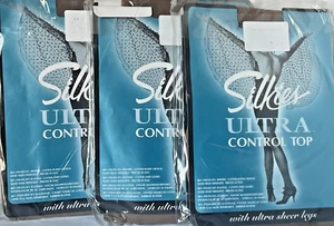 Silkies Ultra Contgrol Top #030502 Queen Beige XL Honey 3 Pairs - Picture 1 of 1