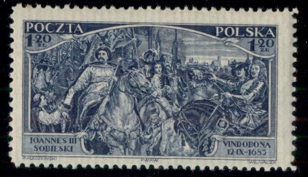 POLAND #278, 1.20z indigo, og, NH, VF, Scott $70.00 - Image 1 of 1