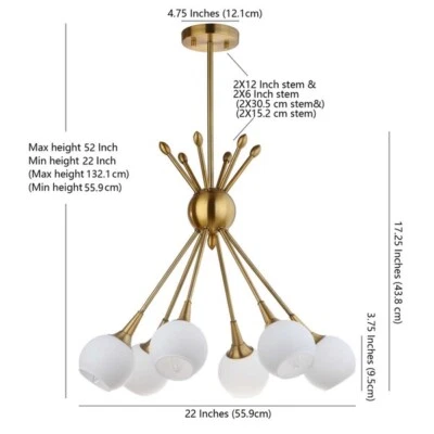 Pingente Safavieh JUSTINE 6LT 22 POLEGADAS, preço reduzido 2172734347 PND4002A - Imagem 1 de 4