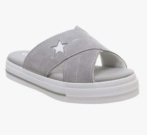 SANDALIA CONVERSE ONE STAR SLIP ON SLIDE GAMUZA GRIS 564148C TALLA 8 - Imagen 1 de 9