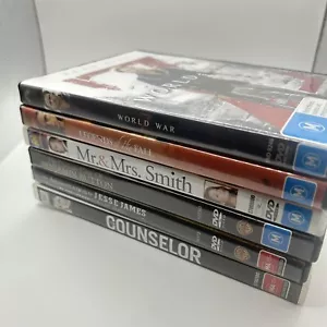 Brad Pitt Bulk Movie Lot Bundle x6 Benjamin Button Jesse James Counselor War Z - Picture 1 of 8