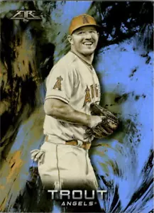 Mike Trout 2018 Topps Fire Gold #100 - casi nuevo- como nuevo - Imagen 1 de 2
