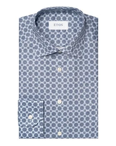 NWT ETON DRESS SHIRT blue cotton luxury Sweden 39 15 1/2 contemporary - Picture 1 of 3