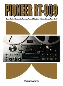 High-res scans of the rare brochure for Pioneer SPEC RT-909 reel-to-reel deck - Picture 1 of 1