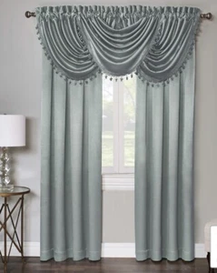 JCPENNEY HOME Hilton Rod Pocket Panel 54”x95” Abyss Green😃 - Picture 1 of 6