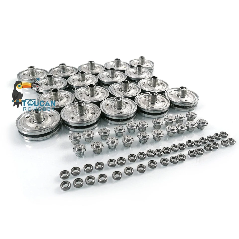 Henglong Metal Road Wheels Spare Parts for 1/16 3888A German King Tiger RC Tank - Image 1 of 4