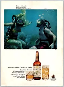1968 TIME PRINT AD CANADIAN CLUB WHISKEY MEN WOMEN UNDERWATER - Bild 1 von 1