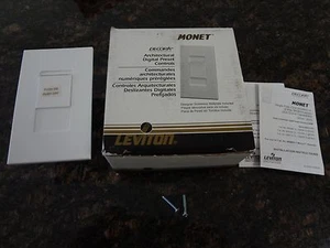 Leviton MNI10-1LW WEISS ARCHITEKTONISCH DIGITAL VOREINGESTELLT SCHIEBEDIMMER MONET DEKORA - Bild 1 von 5