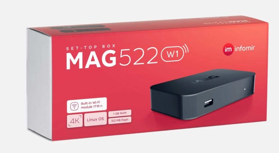 Infomir Mag 522w1 522w3 w/ built-In Wi-Fi - MODEL 2022 (Upgrade from Mag322w1) - Image 1 of 1