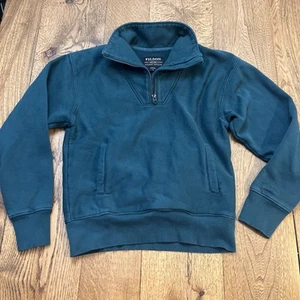 C.C. Filson Felpa Pullover Donna Verde, Collo Quarto Zip, Taglia XS - Foto 1 di 7
