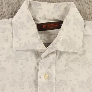 Camicia Etro Uomo M 40 Sottile Motivo Floreale Made in Italy Elegante Casual - Foto 1 di 8
