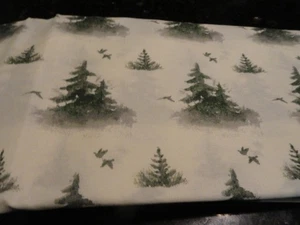 NWT 2 Pillow Case SET~Cabin Hunting Trees Wilderness Mossy Oak Green cream Birds - Picture 1 of 4