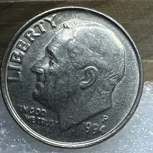 1994 P Roosevelt Dime With Errors, DDO, Double Rim, Die Chip, Filled "4" In 1994 - Bild 1 von 23