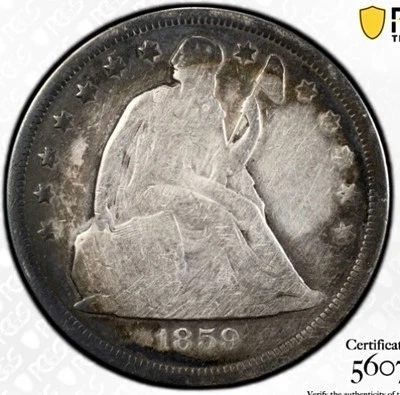 1859 O $1 SEATED LIBERTY DOLLAR PCGS VG DETAILS SURFACES SMOOTHED - Image 1 of 4