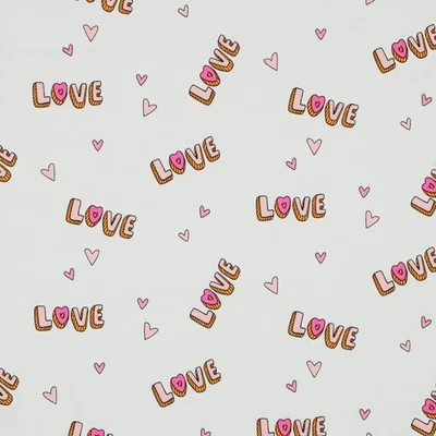 Neon Love JERSEY Baumwolljersey Stoff Kinderstoff Meterware Mädchen JB041 - Bild 1 von 4