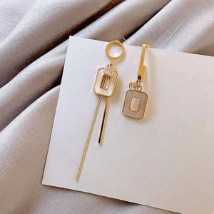 Stud Earrings Silver Needle Ornament Style Simple Earrings Asymmetry Female New - Picture 1 of 10
