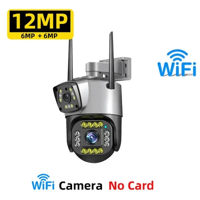 Cámara de Seguridad 6K 12MP Exterior 4G SIM PTZ Doble Len Inalámbrica Detección de Movimiento HD Foto 1 de 4