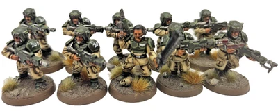 Warhammer 40k Astra Militarum Cadian Shock Troops Well Painted Imperial Guard GW - Image 1 of 4