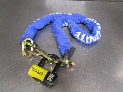 New York Blue FAHGETTABOUDIT Chain 1415 14mm x 150cm w/ NY Disc 15mm Lock 15Lb - Image 1 of 4