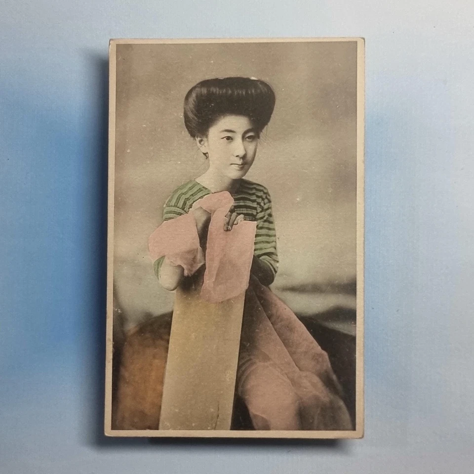 Japanese Geisha Model Postcard C1910 Girl Swimsuit Kikaha - Image 1 of 2