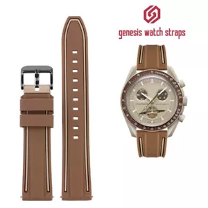 MISSION TO SATURN RUBBER WATCH STRAP OMEGA MOON SWATCH SPEEDMASTER MOONSWATCH - Picture 1 of 4