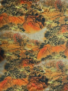 Landschaft - 100 % Seide Kantonseide (Schlammseide) aus Guangdong Meterware - Bild 1 von 8