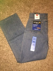 Youth NEW CARHARTT Relaxed Fit Straight Leg Relaxed Seat & Thigh 5 Pocket Jeans - Picture 1 of 5