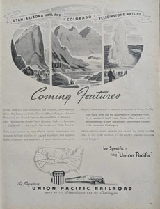 1946 vintage Union Pacific railroad print ad. Post World War II. - Picture 1 of 1