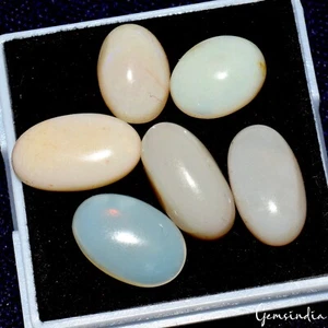26,50 ct natürlicher massiver polierter schöner australischer Opal ovaler Cabochon Posten 6 Stck. - Bild 1 von 9