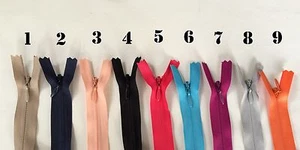 12" Inches Closed End Invisible Zippers Lots of Colors Available IV12 - Picture 1 of 3