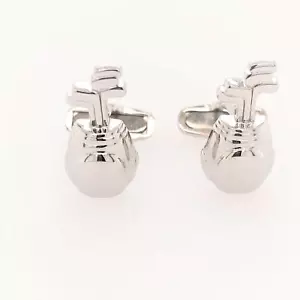 Gemelos para club de golf tono plata joyería para hombre plata de ley 925 - Imagen 1 de 3
