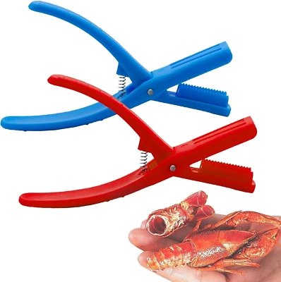Crawfish Peeler Set, 2-Piece Shelling Tool for Shrimp and Crayfish, Red & Blue - Image 1 of 4