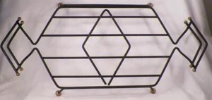 Holder Only for Casserole Dish Black Painted Metal Brass Mid Century Modern - Picture 1 of 6
