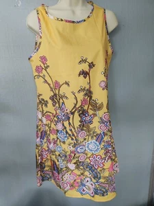 Yellow Floral Sleeveless Print Summer Dress Size M (6) NWOT - Picture 1 of 3