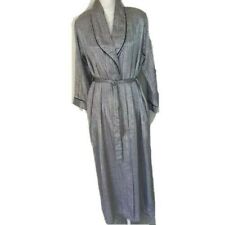 Diamond Tea Gown Vintage Womens Size Small Petite Robe Silver Gray Shoulder Pads