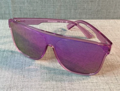 Gafas de sol unisex Skechers Mirror Shield púrpura iridiscente SE6225 78Z 145-145  Foto 1 de 4
