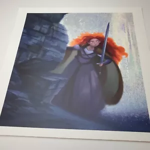 Merida Brave Lithograph Pixar Disney Poster 13x13 Digital Concept Art Ice Cave - Picture 1 of 2