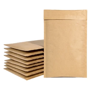 Brown Honeycomb Padded Mailer Envelopes - Eco-friendly, Self-adhesive Seals - Picture 1 of 5