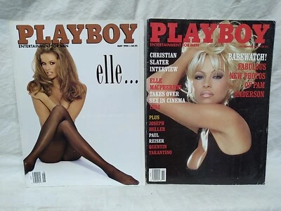 Playboy Magazine 1994 lot of 2 Pamela Anderson Elle Christian Slater Ron Howard Foto 1 de 4