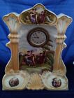 Stunning Very Large Antique Continental Pottery Highly Ornate Mantel Clock