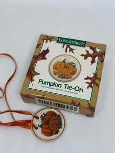 NIB Longaberger Pumpkin Basket Tie-On Ornament Autumn Fall Decor - Picture 1 of 5