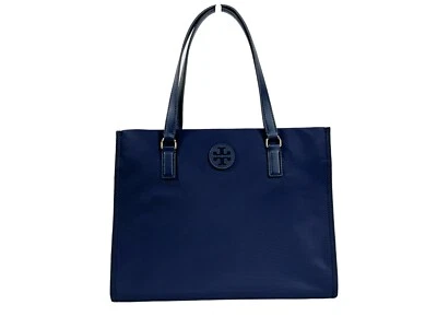 Tory Burch (160633) Navy Ella Small Nylon Tote Bag Purse - Image 1 of 4