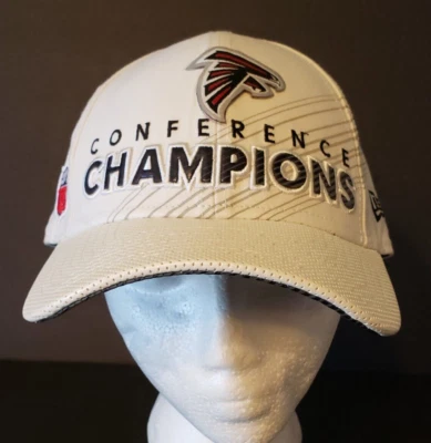 Atlanta Falcons Conferencia Campeones Sombrero New Era 9Forty Blanco Gorra Ajustable Foto 1 de 4
