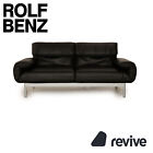 Rolf Benz Plura Leder Zweisitzer Schwarz manuelle Funktion Sofa Couch