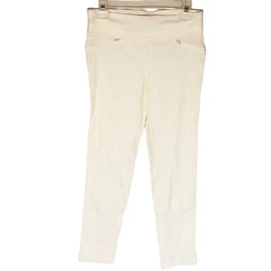 Soho apparel athleta pants white zipper rayon blend skinny stretch small READ - Picture 1 of 11